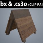 3D Object wooden-horse wood-type 01 st