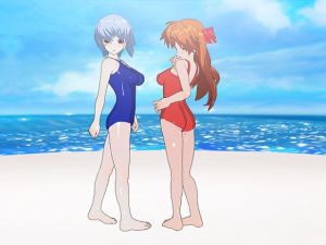 [RE237310] Rei and Asuka’s Lesbian Fight in School Swimsuits