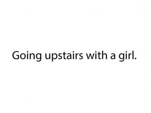 [RE294867] Going upstairs with a girl.